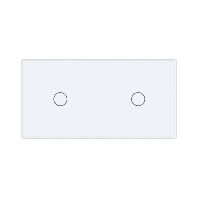 Сенсорный радиоуправляемый диммер 2 сенсора (1-1) Livolo белый стекло (VL-C701DR/C701DR-11)