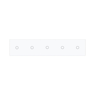 Сенсорный радиоуправляемый выключатель 5 каналов (1-1-1-1-1) Livolo белый стекло (VL-C705R-11)