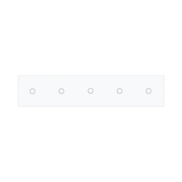 Сенсорный радиоуправляемый выключатель 5 каналов (1-1-1-1-1) Livolo белый стекло (VL-C705R-11)