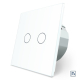 Сенсорный радиоуправляемый выключатель 2 сенсора Livolo белый стекло (VL-C702R-11)