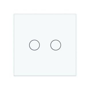 Сенсорный радиоуправляемый выключатель 2 сенсора Livolo белый стекло (VL-C702R-11)