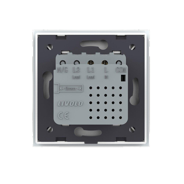 Сенсорный радиоуправляемый выключатель Sense 1 сенсор Livolo белый (722100111)