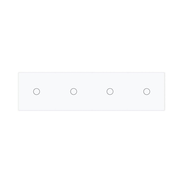 Сенсорный радиоуправляемый выключатель 4 сенсора (1-1-1-1) Livolo белый стекло (VL-C704R-11)