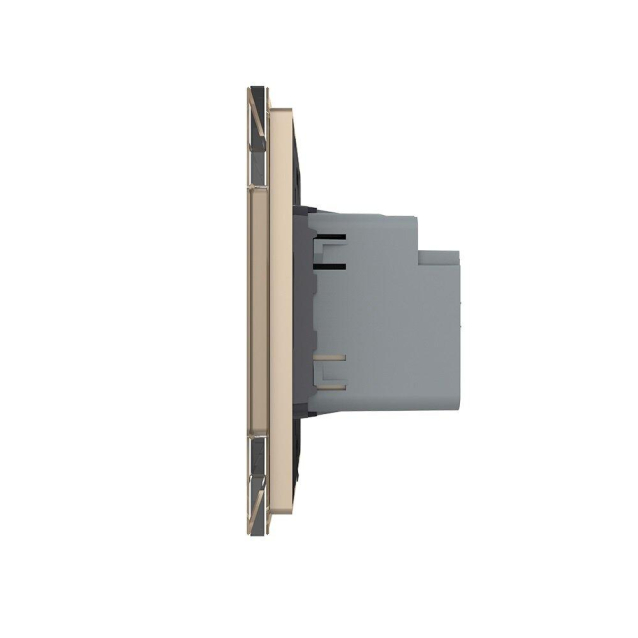 Сенсорный радиоуправляемый выключатель Sense 1 сенсор Livolo золото (722100113)