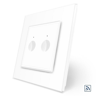 Сенсорный радиоуправляемый выключатель Sense 2 сенсора Livolo белый (722100211)