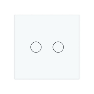 Сенсорный радиоуправляемый выключатель 2 сенсора для ролет электрокарнизов ворот Livolo белый стекло