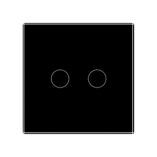 Сенсорный радиоуправляемый выключатель 2 сенсора для ролет электрокарнизов ворот Livolo черный стекло