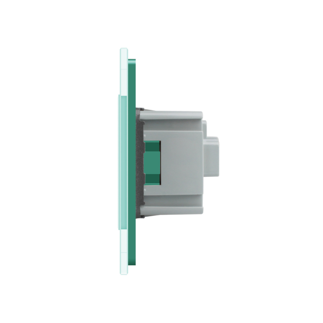 Розетка с заземлением Livolo зеленый стекло (VL-C7C1EU-18)