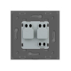 Розетка с заземлением Livolo серый стекло (VL-C7C1EU-15)