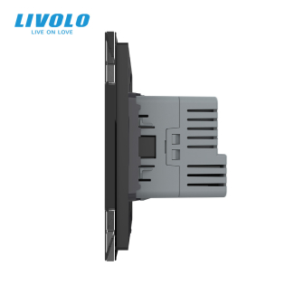 Электрическая розетка с портом USB-C Livolo черный (VL-C7CTF16A.UC18W-2BP)