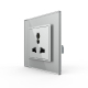 Розетка универсальная 13 стандартов в 1 Livolo серый стекло (VL-C7C1C-15)