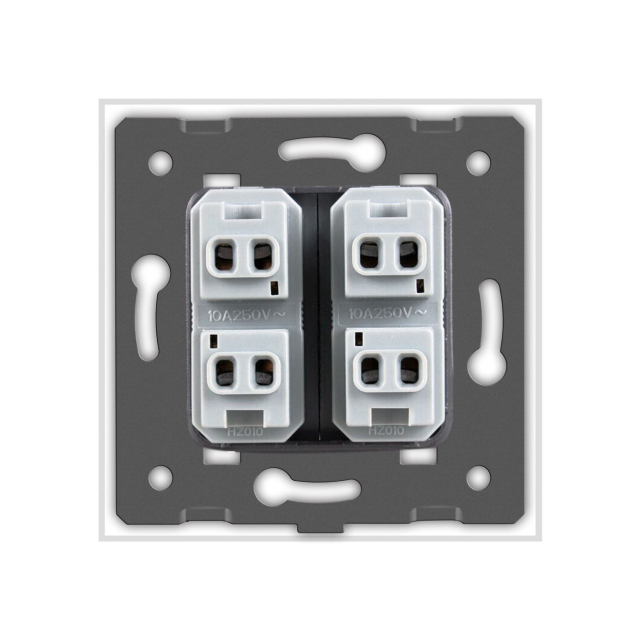 Универсальная двойная розетка 2 стандарта в 1 Livolo белый (VL-C7C2A-11)