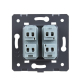 Механизм Универсальная двойная розетка 2 стандарта в 1 Livolo черный (VL-C7-C2A-12)