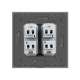 Универсальная двойная розетка 2 стандарта в 1 Livolo серый (VL-C7C2A-15)