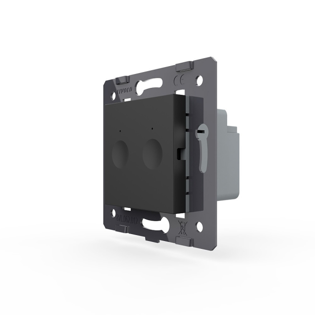 Механизм сенсорный выключатель Sense 2 сенсора Livolo черный (782000212)