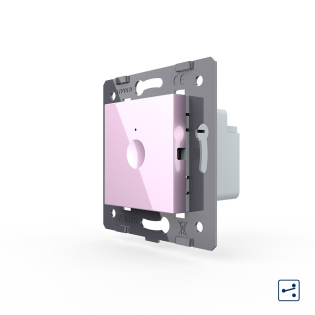 Механизм сенсорный проходной выключатель Sense 1 сенсор Livolo розовый (782000317)