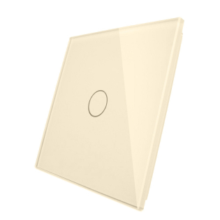 Сенсорная панель для выключателя 1 сенсор (1) Livolo бежевый стекло