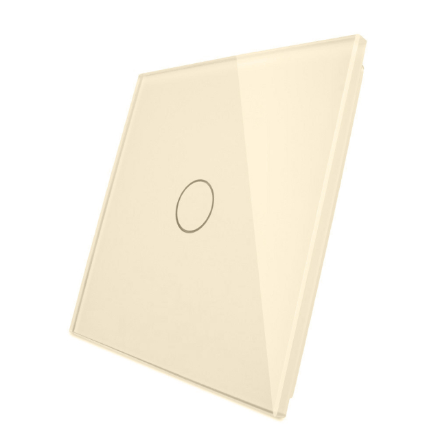 Сенсорная панель для выключателя 1 сенсор (1) Livolo бежевый стекло