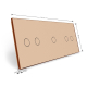 Сенсорная панель для выключателя 5 сенсоров (2-1-2) Livolo золото стекло (C7-C2/C1/C2-13)