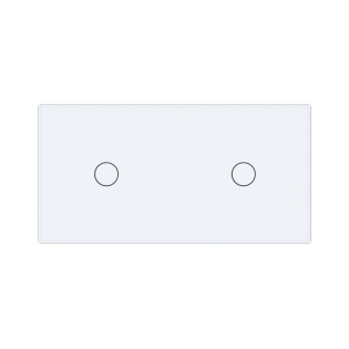 Сенсорная панель для выключателя 2 сенсора (1-1) Livolo белый стекло (C7-C1/C1-11)