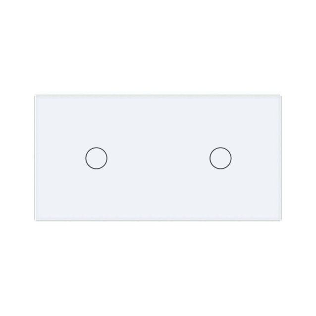 Сенсорная панель для выключателя 2 сенсора (1-1) Livolo белый стекло (C7-C1/C1-11)