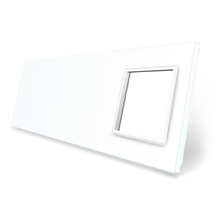 Сенсорная панель комбинированная для выключателя X сенсоров и розетки (Х-Х-Х-0) Livolo белый