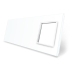 Сенсорная панель комбинированная для выключателя X сенсоров и розетки (Х-Х-Х-0) Livolo белый
