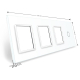 Сенсорная панель комбинированная для выключателя 1 сенсор 3 розетки (1-0-0-0) Livolo белый стекло