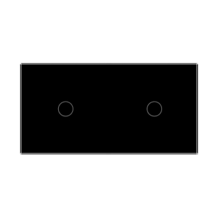 Сенсорная панель для выключателя 2 сенсора (1-1) Livolo черный стекло (C7-C1/C1-12)