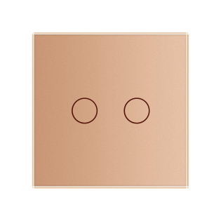 Сенсорная панель для выключателя 2 сенсора (2) Livolo золото стекло (VL-P702-2A)