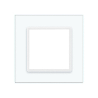 Рамка розетки 1 место Livolo белый стекло (VL-P7E-2W)