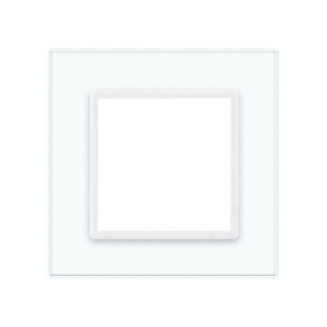 Рамка розетки 1 место Livolo белый стекло (VL-P7E-2W)