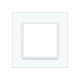 Рамка розетки 1 место Livolo белый стекло (VL-P7E-2W)