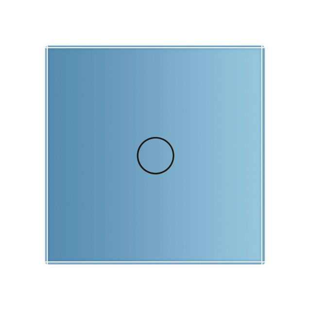 Сенсорная панель для выключателя 1 сенсор (1) Livolo голубой стекло (C7-C1-19)