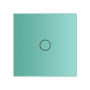 Сенсорная панель для выключателя 1 сенсор (1) Livolo зеленый стекло (C7-C1-18)