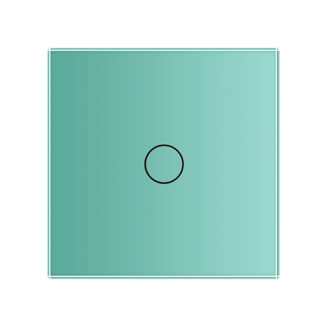 Сенсорная панель для выключателя 1 сенсор (1) Livolo зеленый стекло (C7-C1-18)