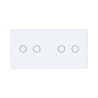 Сенсорная панель для выключателя 4 сенсора (2-2) Livolo белый стекло (C7-C2/C2-11)