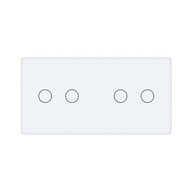Сенсорная панель для выключателя 4 сенсора (2-2) Livolo белый стекло (C7-C2/C2-11)