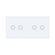 Сенсорная панель для выключателя 4 сенсора (2-2) Livolo белый стекло (C7-C2/C2-11)