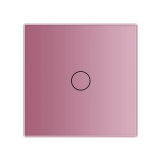 Сенсорная панель для выключателя 1 сенсор (1) Livolo розовый стекло (C7-C1-17)