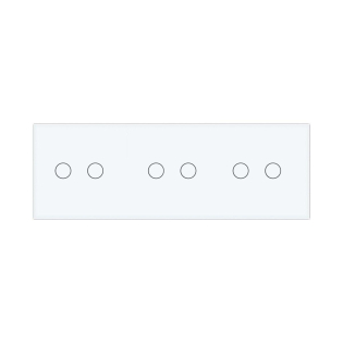 Сенсорная панель для выключателя 6 сенсоров (2-2-2) Livolo белый стекло (C7-C2/C2/C2-11)