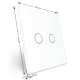 Сенсорная панель для выключателя 2 сенсора (2) Livolo белый стекло (VL-P702-2W)