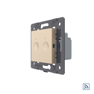 Механизм сенсорный радиоуправляемый выключатель Sense 2 сенсора Livolo золото (782100213)