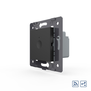 Механизм сенсорный проходной радиоуправляемый выключатель Sense 1 сенсор Livolo черный (782100312)