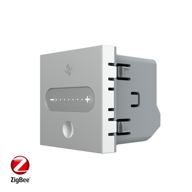 Умный механизм сенсорный регулятор скорости вентилятора Livolo серый ZigBee (VL-FC1GZ-2IP)