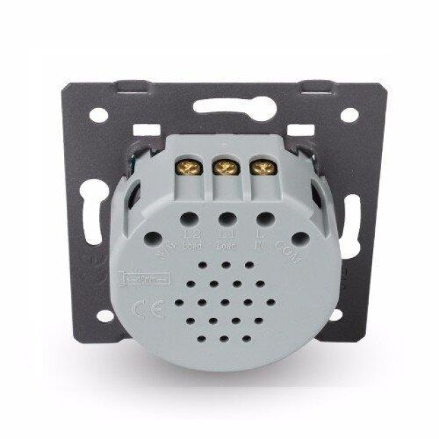 Умный механизм сенсорный проходной ZigBee выключатель 2 сенсора Livolo (VL-C702SZ)