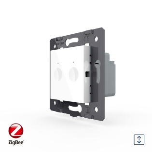 Умный механизм сенсорный ZigBee выключатель для роллет Sense Livolo белый (VL-FC2WZ-2WP)