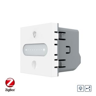 Умный механизм сенсорный проходной диммер Livolo белый ZigBee (VL-FC1SDZ-2WP)