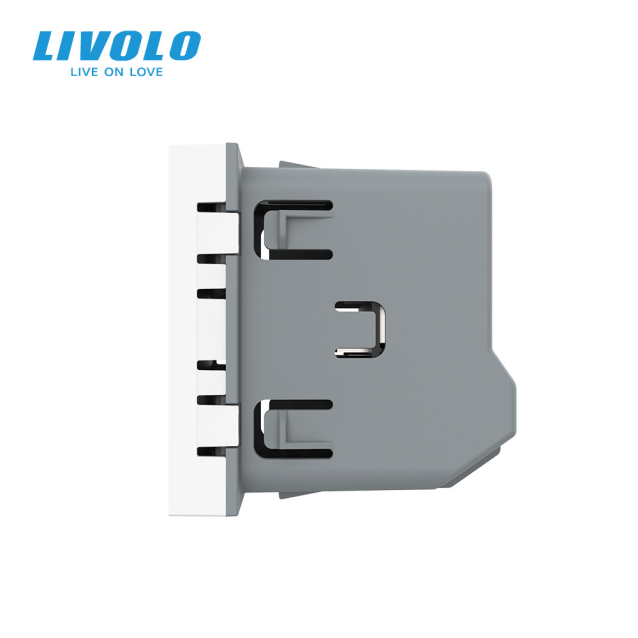 Умный механизм сенсорный проходной диммер Livolo белый ZigBee (VL-FC1SDZ-2WP)