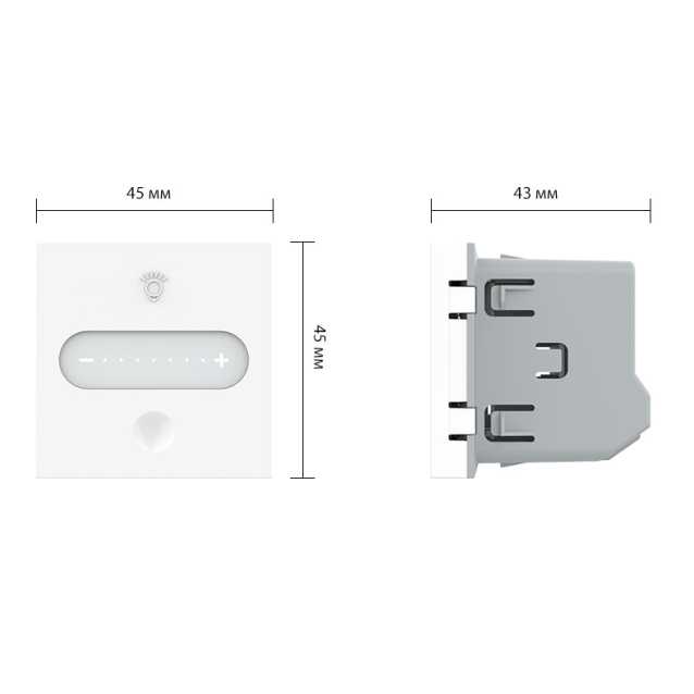 Умный механизм сенсорный диммер Livolo белый ZigBee (VL-FC1DZ-2WP)